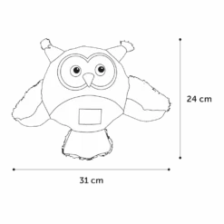 Flamingo Natura Delight Uil Hondenspeeltje - 24cm -Flamingo Verkoop natura delight uil hondenspeeltje 24cm 3 1