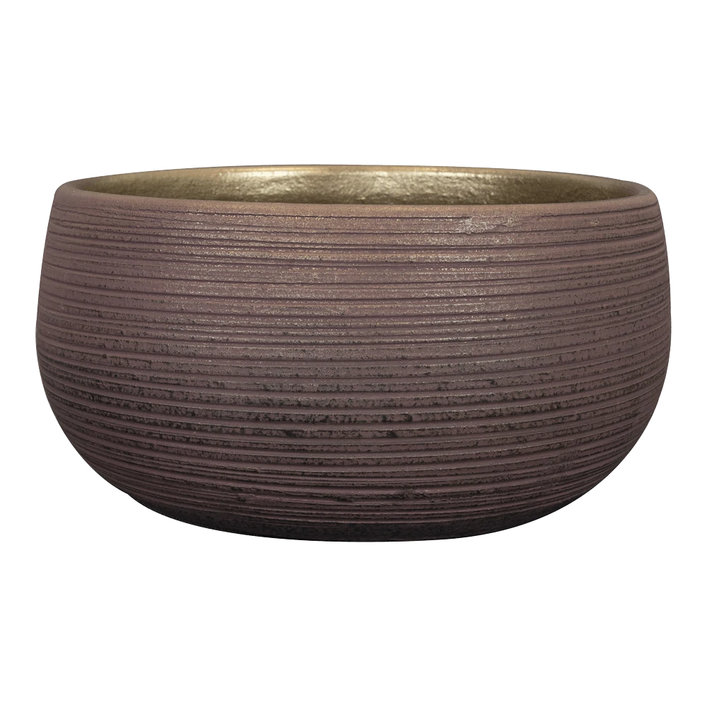 Plantenschaal Lydia - D28 X H13cm - Shiny Purple 3 Plantenschaal Lydia - D28 X H13cm - Shiny Purple