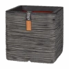 Capi Plantenbak Vierkant Nature Rib NL - L40 X B40 X H40cm - Antraciet -Flamingo Verkoop pot vierkant rib nl 40x40x40 antraciet plantenbak 1 5