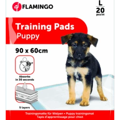Flamingo Puppy Trainingsmat L - 90x60cm - 20st - Honden Zindelijksheidmat