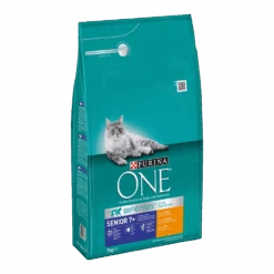 Purina One PURINAu00ae ONE Senior 7+ Rijk Aan Kip & Volkoren Granen Brokjes - Kattenvoer - 3kg