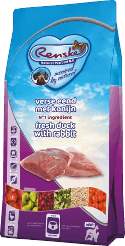 Renske Super Premium Droogvoer - Verse Eend/konijn - Hondenvoer - 2kg