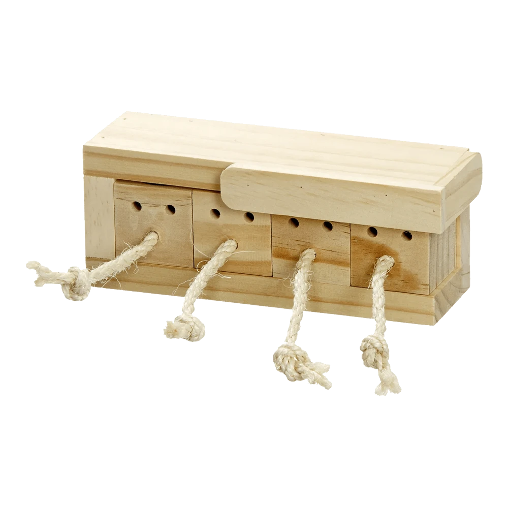 Flamingo Rody Brain Train Kast - 4 Blokken Met Touw 3 Flamingo Rody Brain Train Kast - 4 Blokken Met Touw