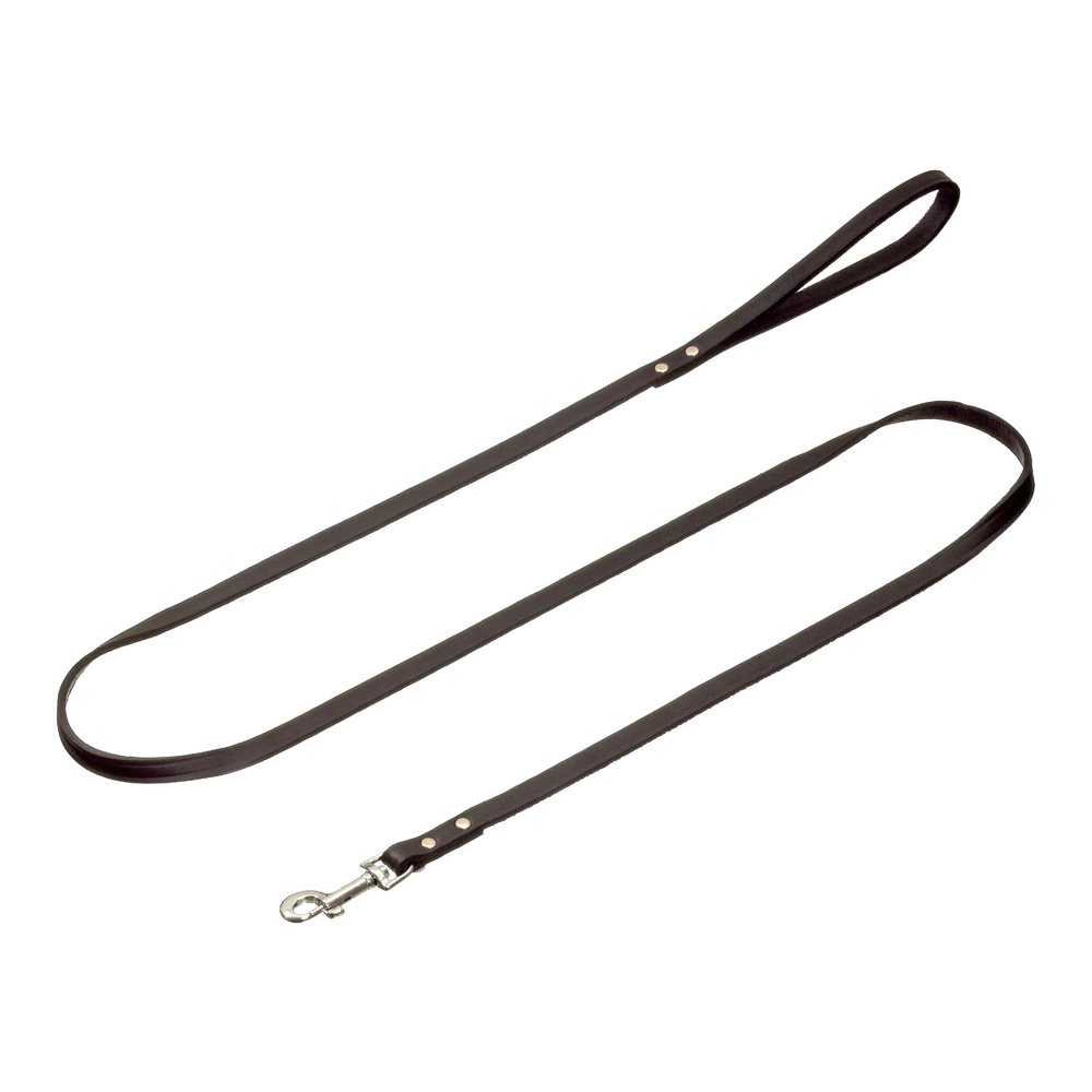 Flamingo Looplijn Rondo Geklonken Zwart - Leer - 130cm 12mm - Hondenhalsband 3 Flamingo Looplijn Rondo Geklonken Zwart - Leer - 130cm 12mm - Hondenhalsband