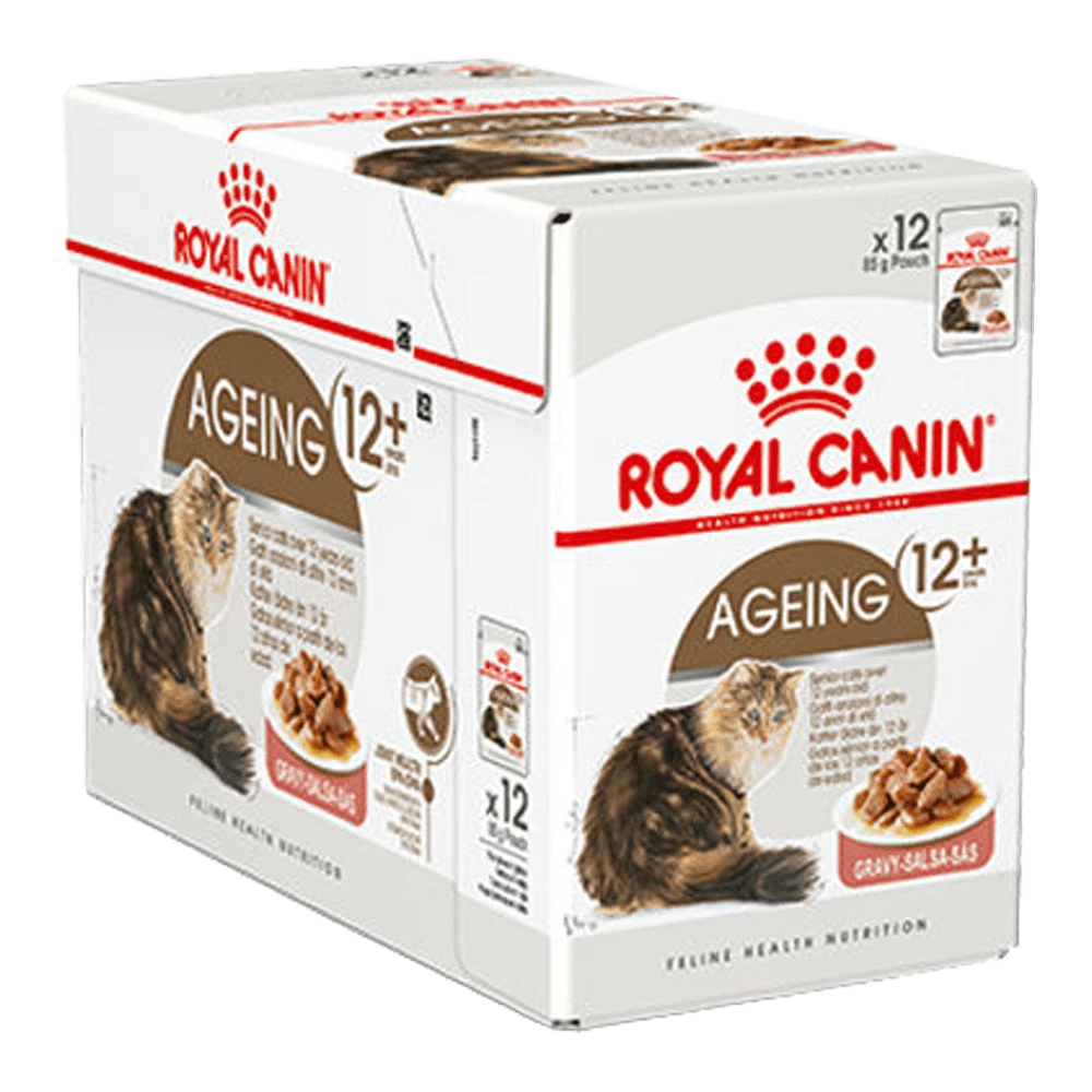 ROYAL CANINu00ae Ageing 12+ In Gravy - Senior - Kattenvoer - 12x85g - Afbeelding 2