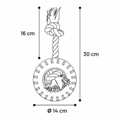 Flamingo Rubber Gladiator Band En Touw - 30cm -Flamingo Verkoop rubber gladiator band en touw 30cm 3 1