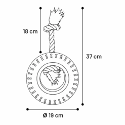 Flamingo Rubber Gladiator Band En Touw - 35cm -Flamingo Verkoop rubber gladiator band en touw 35cm 3 1