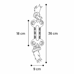 Flamingo Rubber Gladiator Dumbel En Touw -Flamingo Verkoop rubber gladiator dumbel en touw 3 1