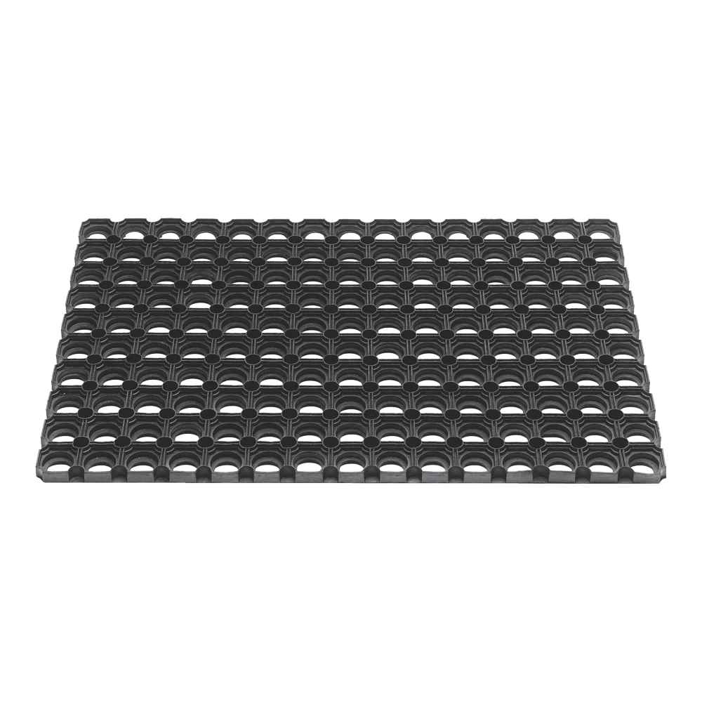 HAMAT Rubbere Ringmat Domino - 80x50cm - Zwart - Deurmat 3 HAMAT Rubbere Ringmat Domino - 80x50cm - Zwart - Deurmat