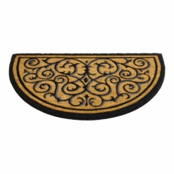 HAMAT Ruco Design Vloermat - Halfrond - 75x45cm - Zwart/Bruin - Deurmat -Flamingo Verkoop ruco design vloermat halfrond 75x45cm zwart bruin deurmat 2