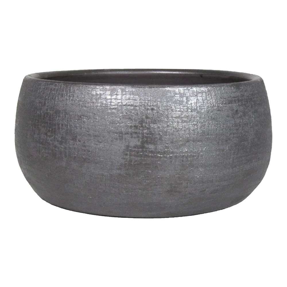 Plantenschaal Mira - D34 X H15cm - Antraciet 3 Plantenschaal Mira - D34 X H15cm - Antraciet