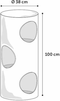 Flamingo Scratching Barrel Greta - Grey - L 38x38x100cm -Flamingo Verkoop scratching barrel greta grey l 38x38x100cm flamingo 2