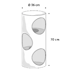 Flamingo Scratching Barrel Greta - Grey - M - 36x36x70cm -Flamingo Verkoop scratching barrel greta grey m 36x36x70cm flamingo 2