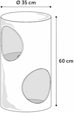 Flamingo Scratching Barrel Greta - Grey - S - 35x35x60cm -Flamingo Verkoop scratching barrel greta grey s 35x35x60cm flamingo 2