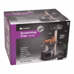 Flamingo Scratching Tree Echo - Grey - 48x34x99cm -Flamingo Verkoop scratching tree echo grey 48x34x99cm flamingo 5