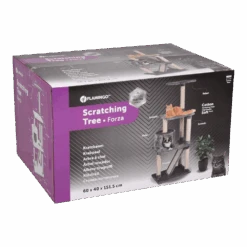 Flamingo Scratching Tree Forza - Grey - 60x40x151,5cm -Flamingo Verkoop scratching tree forza grey 60x40x151 5cm flamingo 4