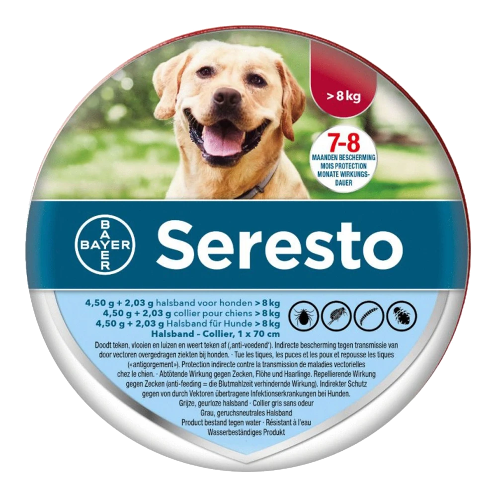 Seresto Teken- En Vlooienband Grote Honden Vanaf 8kg - Anti Tekenmiddel - 70 Cm 3 Seresto Teken- En Vlooienband Grote Honden Vanaf 8kg - Anti Tekenmiddel - 70 Cm