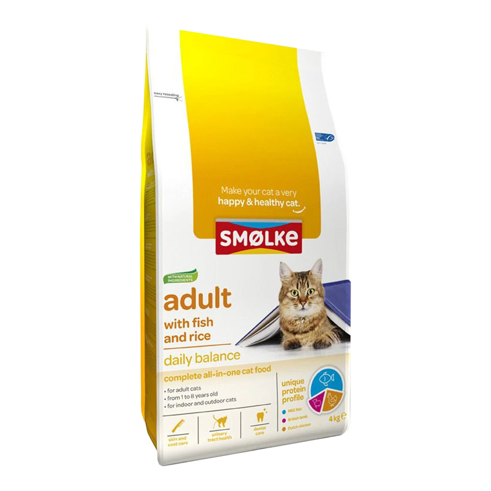 Smu00f8lke Adult Met Vis En Rijst - Kattenvoer - 4kg 3 Smu00f8lke Adult Met Vis En Rijst - Kattenvoer - 4kg