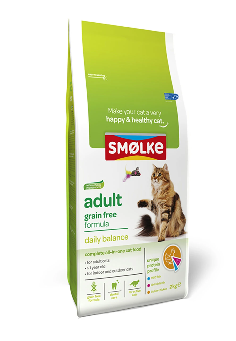 Smu00f8lke Cat Adult Graanvrij - Kattenvoer - 2kg 3 Smu00f8lke Cat Adult Graanvrij - Kattenvoer - 2kg
