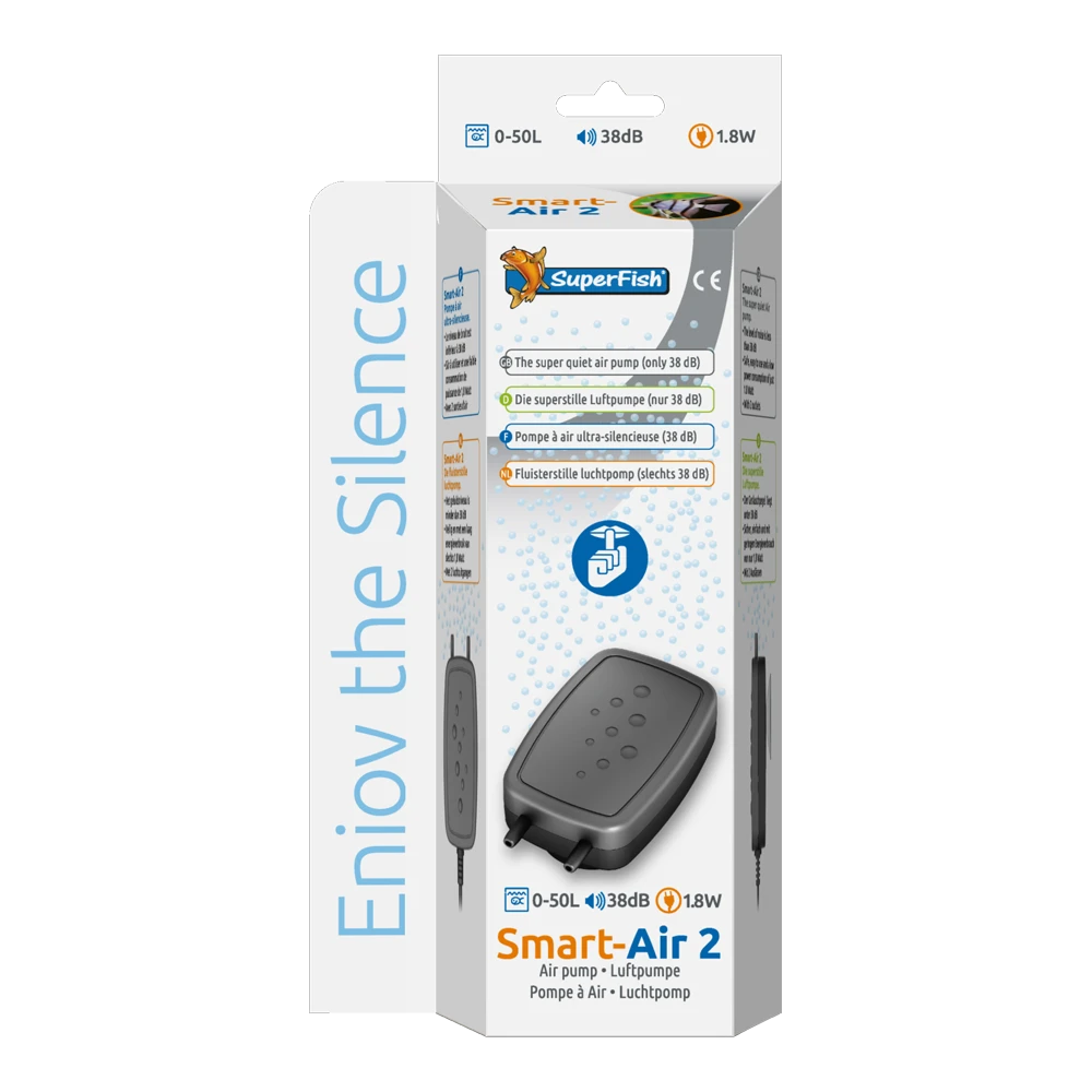 Superfish Smart-Air 2 - Luchtpomp Aquarium - 38 L/H - Aquariumbeluchting