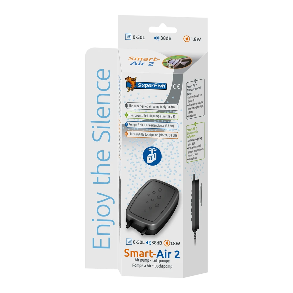 Superfish Smart-Air 2 - Luchtpomp Aquarium - 38 L/H - Aquariumbeluchting - Afbeelding 2