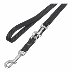 Flamingo Trainingslijn Ziggi Zwart - 250cm 25mm - Hondenriem