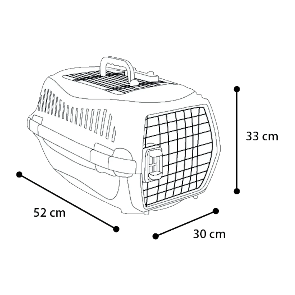 Flamingo Transportbox Globe Grijs XS - 33x51x31cm - Hondenvervoersbox 5 Flamingo Transportbox Globe Grijs XS - 33x51x31cm - Hondenvervoersbox - Afbeelding 3