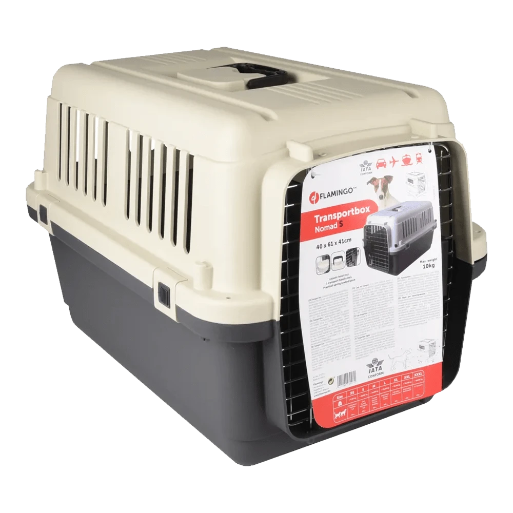 Flamingo Transportbox Nomad Grijs S - 40x61x41cm - Hondenvervoersbox 3 Flamingo Transportbox Nomad Grijs S - 40x61x41cm - Hondenvervoersbox