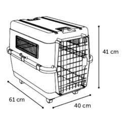 Flamingo Transportbox Nomad Grijs S - 40x61x41cm - Hondenvervoersbox 5 Flamingo Transportbox Nomad Grijs S - 40x61x41cm - Hondenvervoersbox -Flamingo Verkoop transportbox nomad grijs s 40x61x41cm hondenvervoersbox kunststof 2