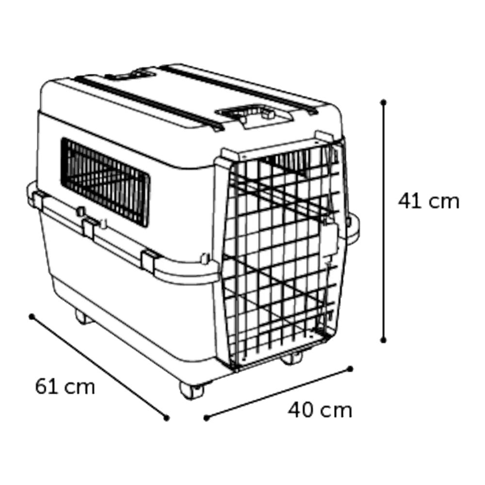 Flamingo Transportbox Nomad Grijs S - 40x61x41cm - Hondenvervoersbox 4 Flamingo Transportbox Nomad Grijs S - 40x61x41cm - Hondenvervoersbox - Afbeelding 2