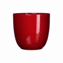 Bloempot Tusca - D25 X H23cm - Donkerrood