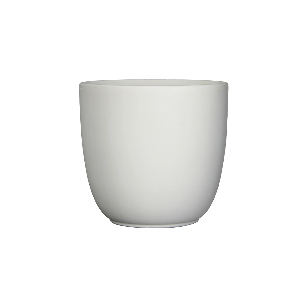 Bloempot Tusca - D25 X H23cm - Mat Wit 3 Bloempot Tusca - D25 X H23cm - Mat Wit