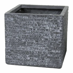 Plantenbak Utah Cubi - L44 X B44 X H38.5cm - Donkergrijs