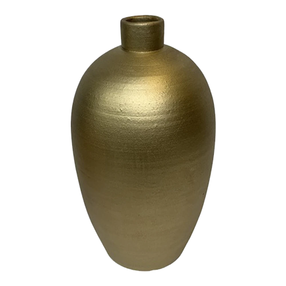 Vaas Alto - D23 X H40cm - Mat Goud 3 Vaas Alto - D23 X H40cm - Mat Goud