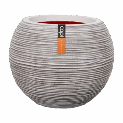 Capi Bloempot Hoog Nature Rib NL - D40 X H32cm - Ivoor