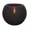 Capi Bloempot Hoog Nature Rib NL - D40 X H32cm - Zwart -Flamingo Verkoop vaas bol rib nl 40x32 zwart bloempot 1 4