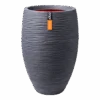 Capi Bloempot Hoog Nature Elegant Deluxe Rib NL - D38 X H58cm - Donkergrijs 1 Capi Bloempot Hoog Nature Elegant Deluxe Rib NL - D38 X H58cm - Donkergrijs -Flamingo Verkoop vaas elegant deluxe rib nl 40x60 donkergrijs bloempot 1 2