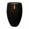 Capi Bloempot Hoog Nature Elegant Deluxe Rib NL - D38 X H58cm - Zwart -Flamingo Verkoop vaas elegant deluxe rib nl 40x60 zwart bloempot 1 4