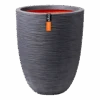 Capi Bloempot Nature Elegant Rib NL - D46 X H58cm - Donkergrijs -Flamingo Verkoop vaas elegant laag rib nl donkergrijs bloempot 1 4