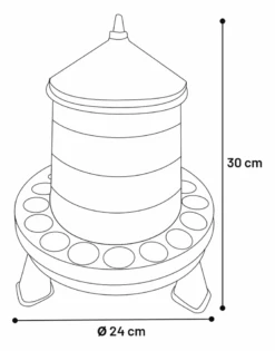 Flamingo Voederbak Edna - Pluimvee - 2KG - Grijs -Flamingo Verkoop voederbak edna pluimvee 2kg grijs 3