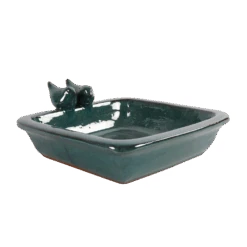 Vogelbad Momo Vierkant - 29x25x10,5cm - Blauw