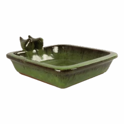 Vogelbad Momo Vierkant - 29x25x10,5cm - Groen