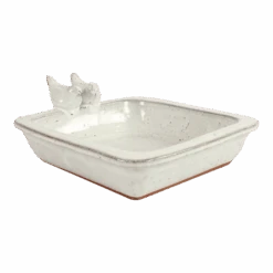 Vogelbad Momo Vierkant - 29x25x10,5cm - Wit