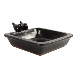 Vogelbad Momo Vierkant - 29x25x10,5cm - Zwart