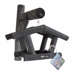 Vogelhuis Koolmees - Leislag Grijs - Zwart - 40x40x46cm