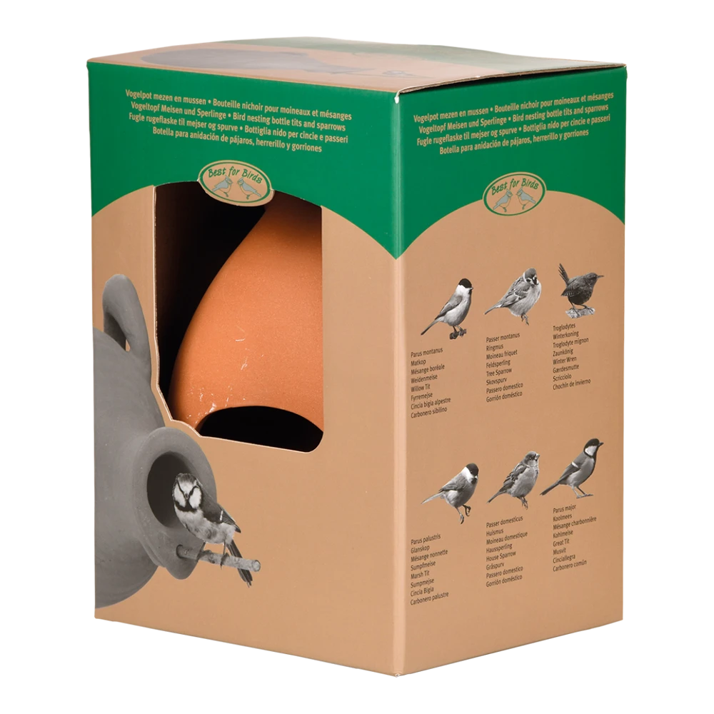 Vogelpot Kruik Mezen En Mussen 5 Vogelpot Kruik Mezen En Mussen - Afbeelding 3