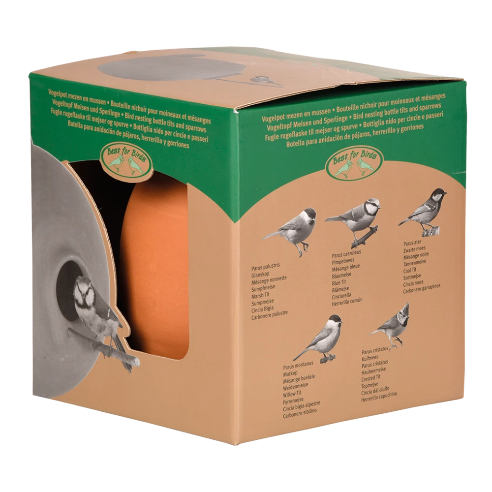 Vogelpot Rond Mezen En Mussen 5 Vogelpot Rond Mezen En Mussen - Afbeelding 3