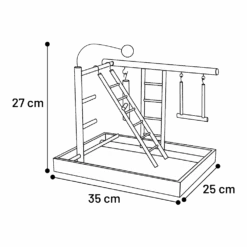 Flamingo Vogelspeelplaats - L - 35x25x27 Cm -Flamingo Verkoop vogelspeelplaats l 35x25x27 cm 3