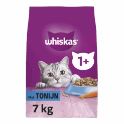 Whiskas 1+ Adult Droge Brokjes - Tonijn - Kattenvoer - 7kg