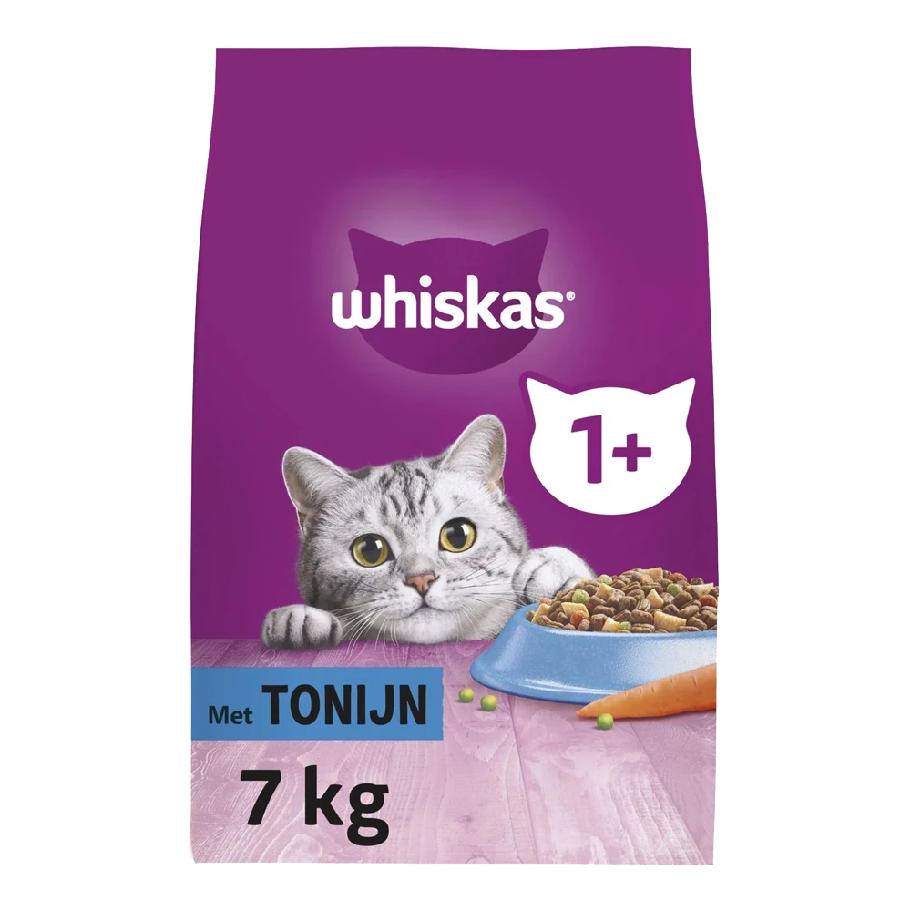 Whiskas 1+ Adult Droge Brokjes - Tonijn - Kattenvoer - 7kg 3 Whiskas 1+ Adult Droge Brokjes - Tonijn - Kattenvoer - 7kg